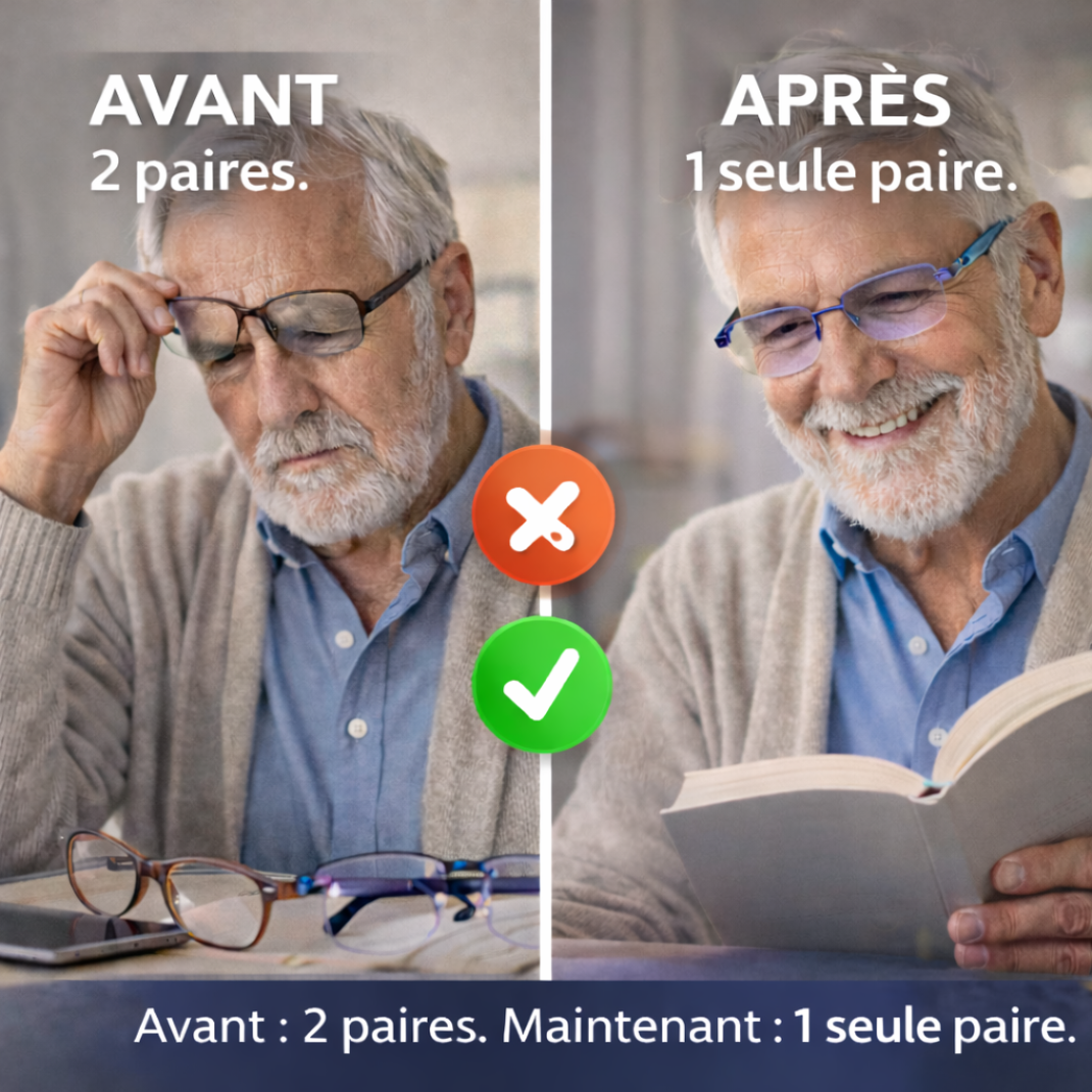 Clairena™ – Lunettes Progressives Intelligentes - Vision de près et de loin