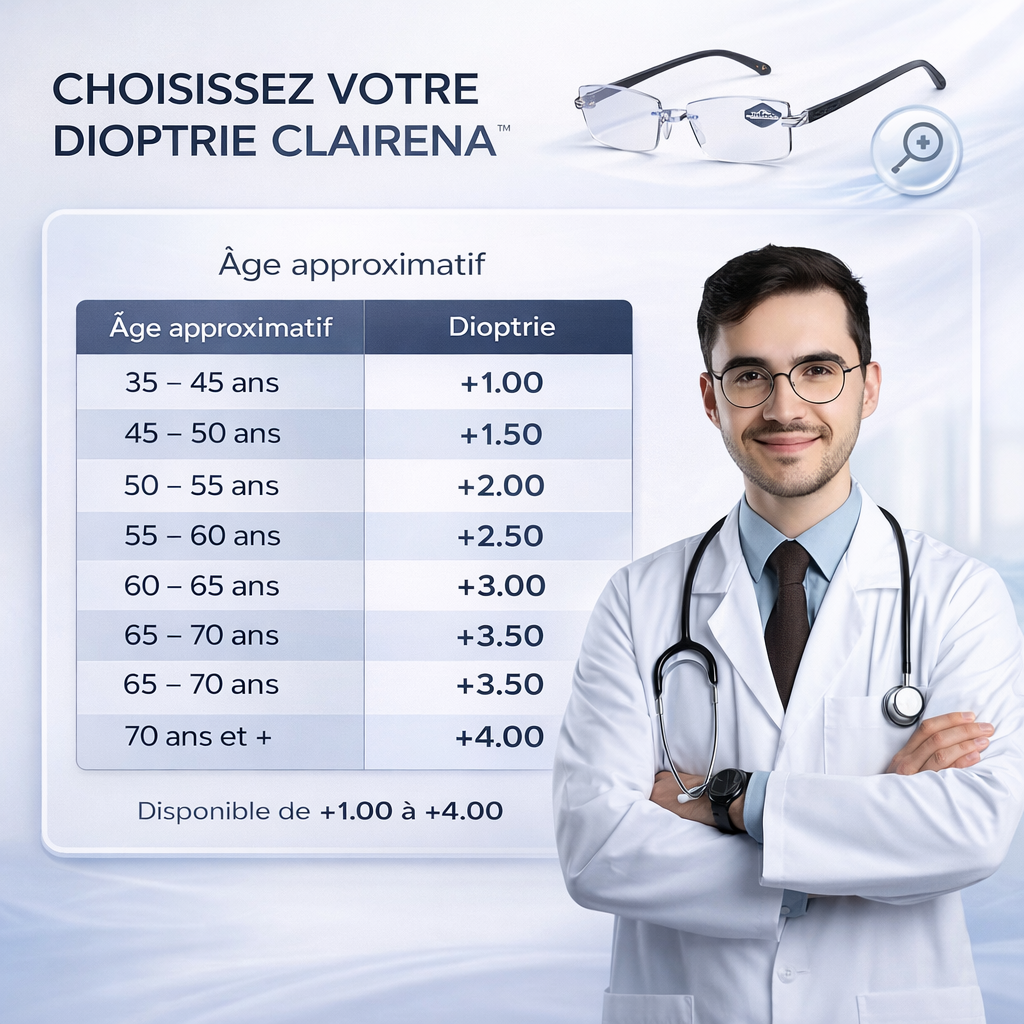 Clairena™ – Lunettes Progressives Intelligentes - Vision de près et de loin